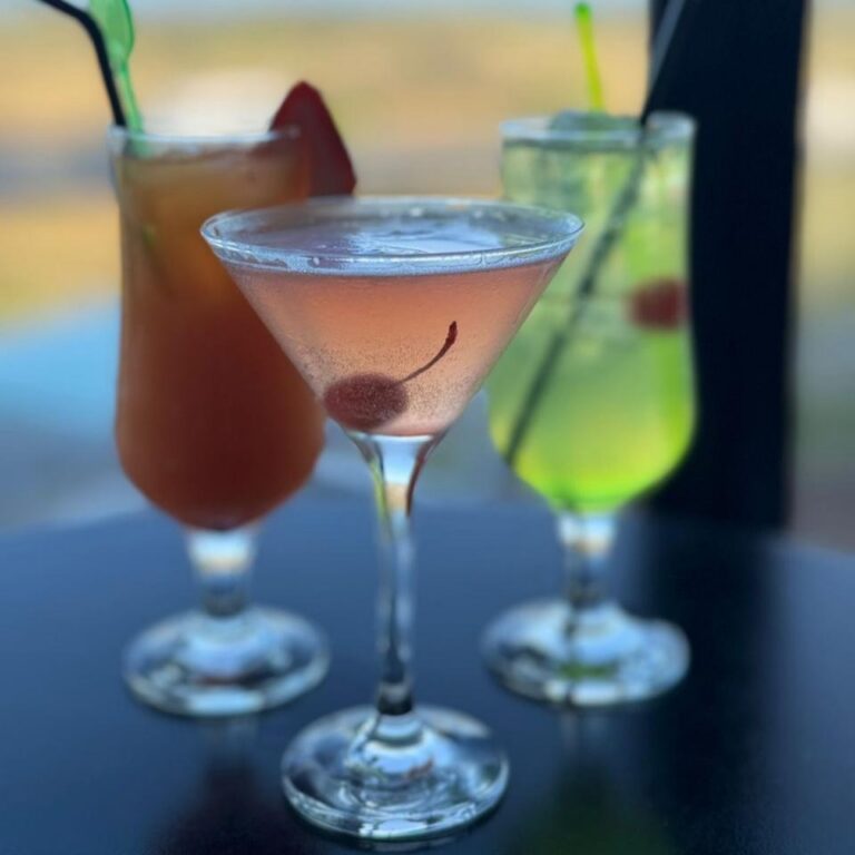 Variety of cocktails served at Match Café Muizenberg