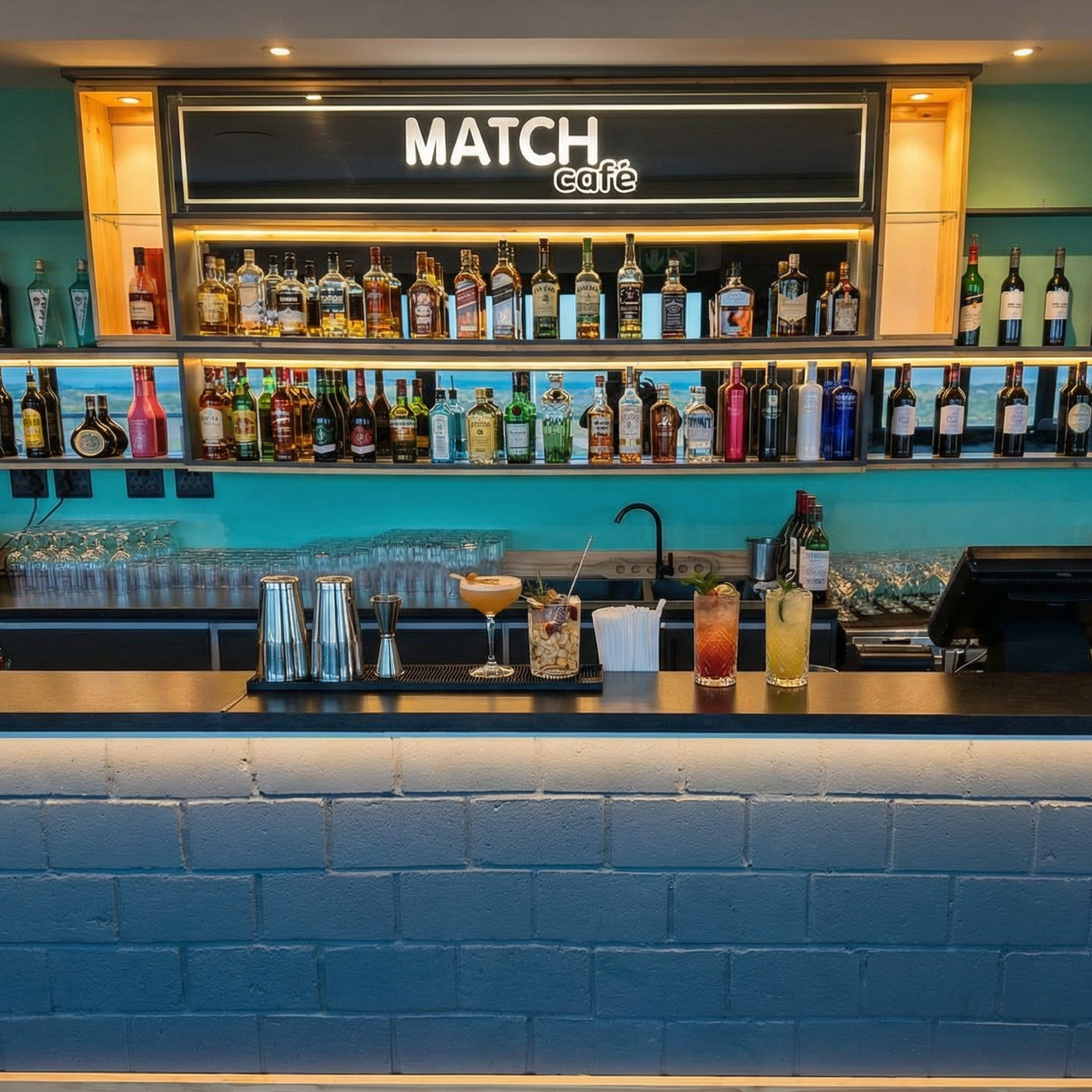 Bar of Match Café in Muizenberg