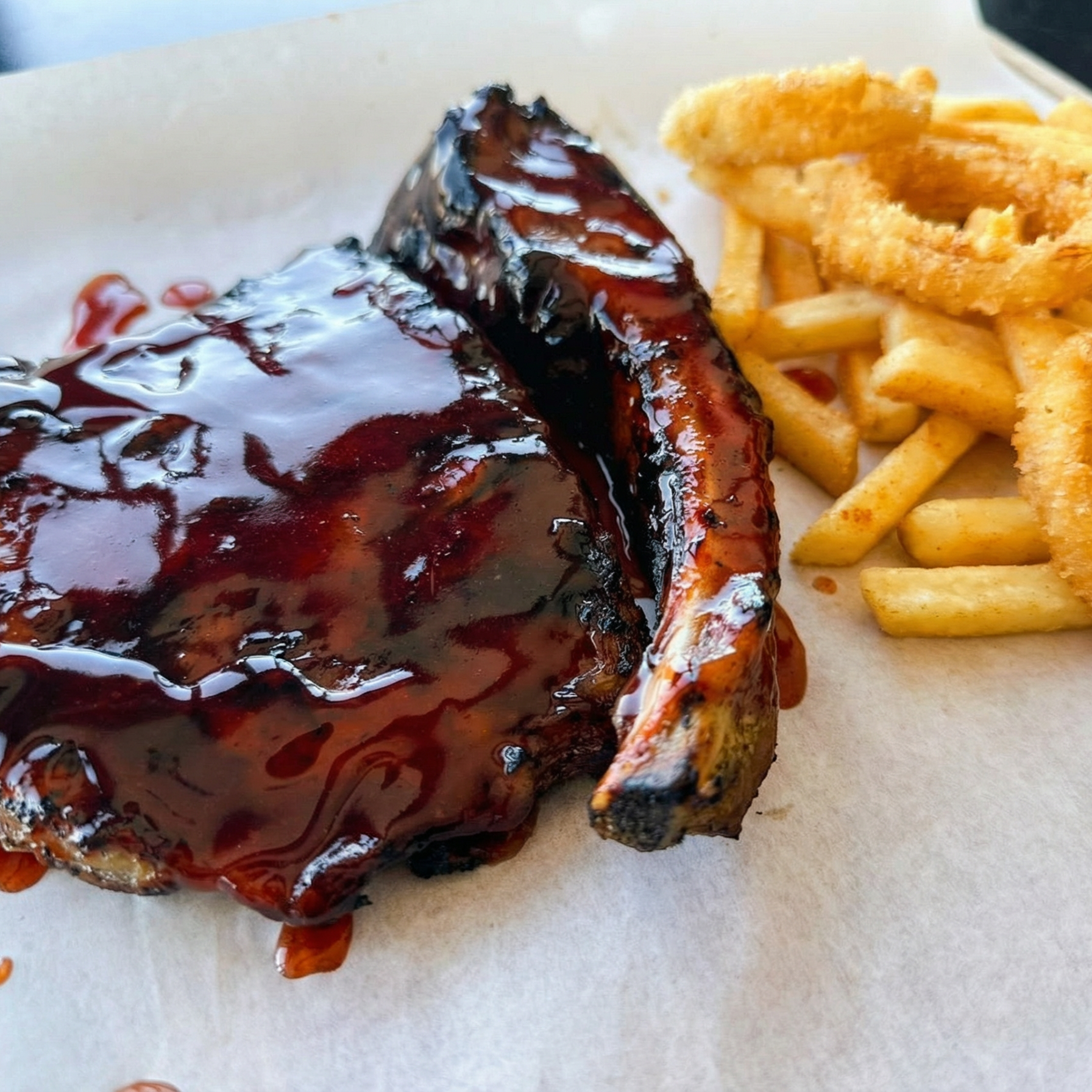 Ribs and chips served at Match Café in Muizenberg